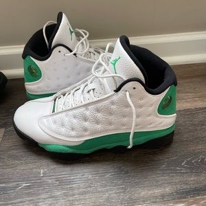 JORDAN Retro 13 White and Lucky Green Men’s 9.5 Like New